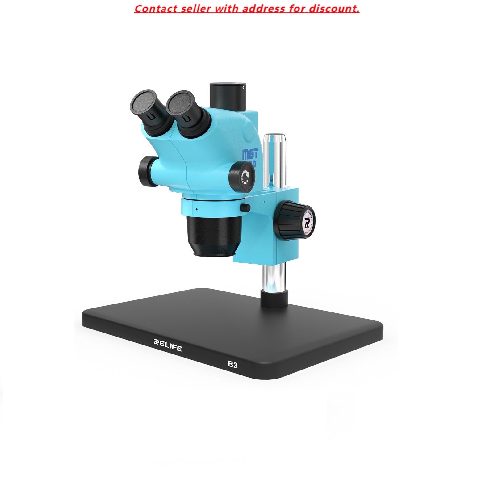 Stereo Trinocular Microscope Pcb - RELIFE RL-M6T Pro-B3 Trinoculaire HD Stereo