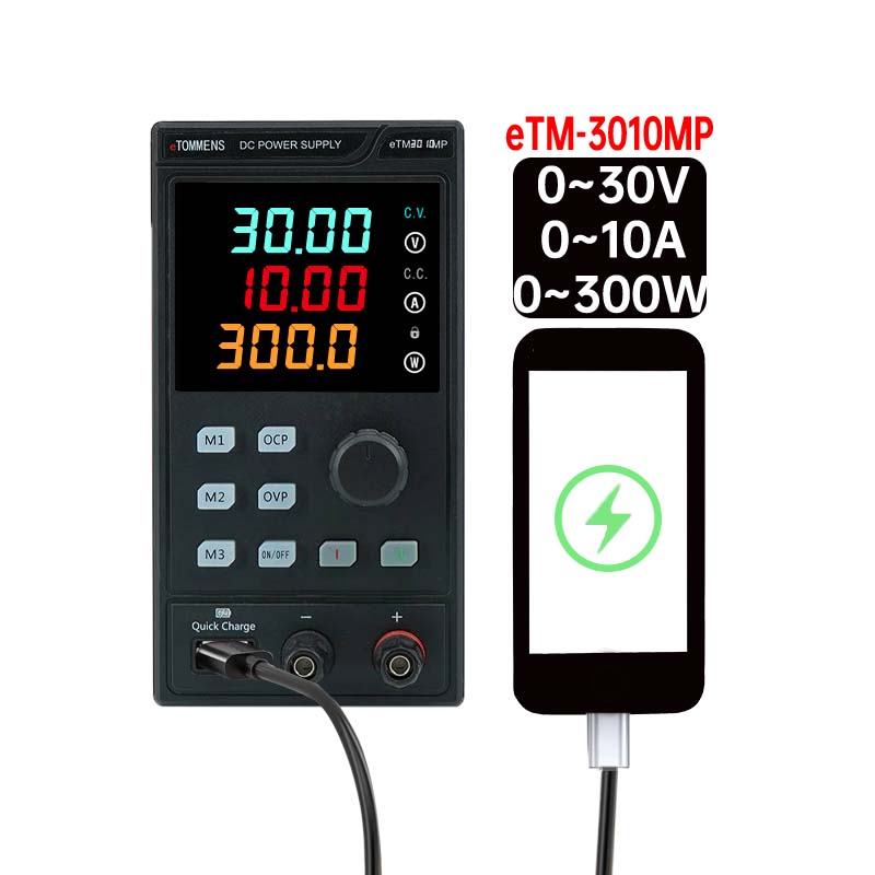 Programmable Dc Power Supply 30V 10A - ETOMMENS 30V 10A 300W ETM-3010MP Verstelbare