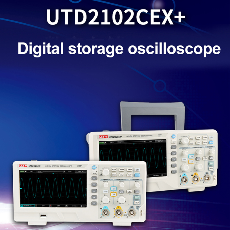 UNI-T UTD2102CEX + Digitale Ge - Digital Storage Oscilloscope 100Mhz recensie en prijs