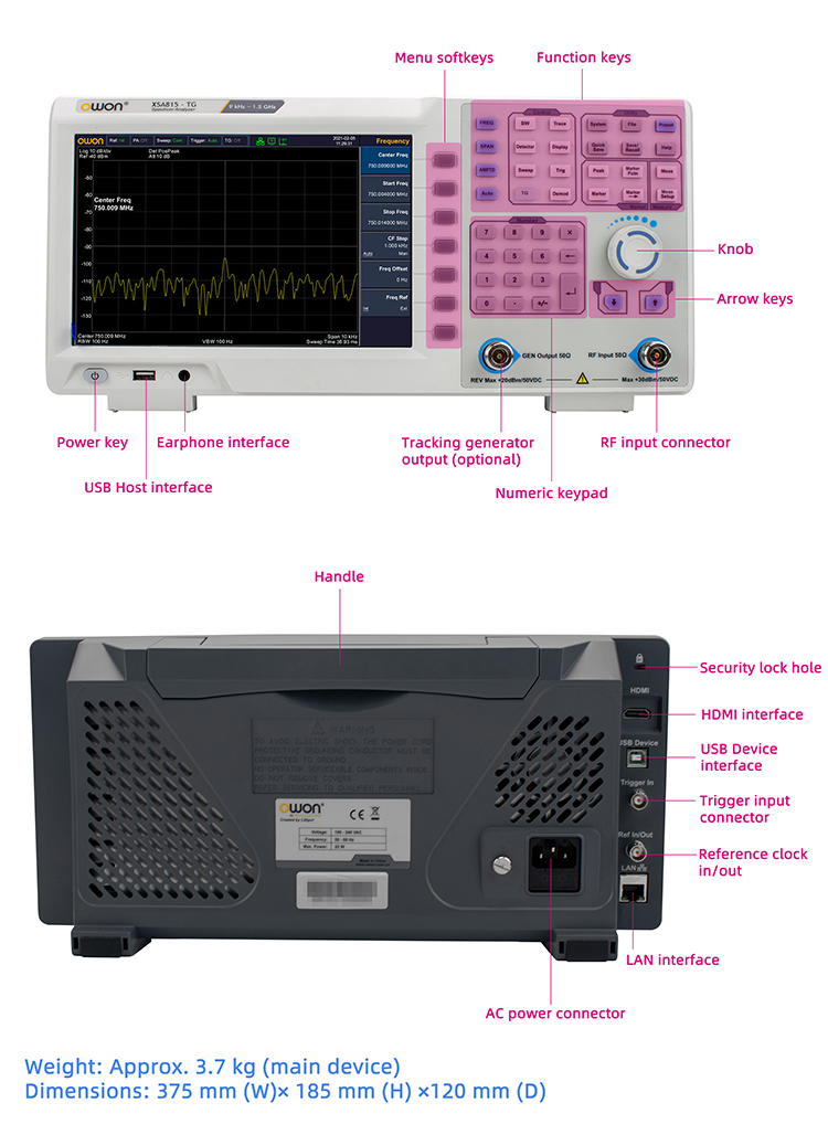 Draagbare spectrumanalysator 9 - Signal Generator Spectrum Analyzer recensie en prijs
